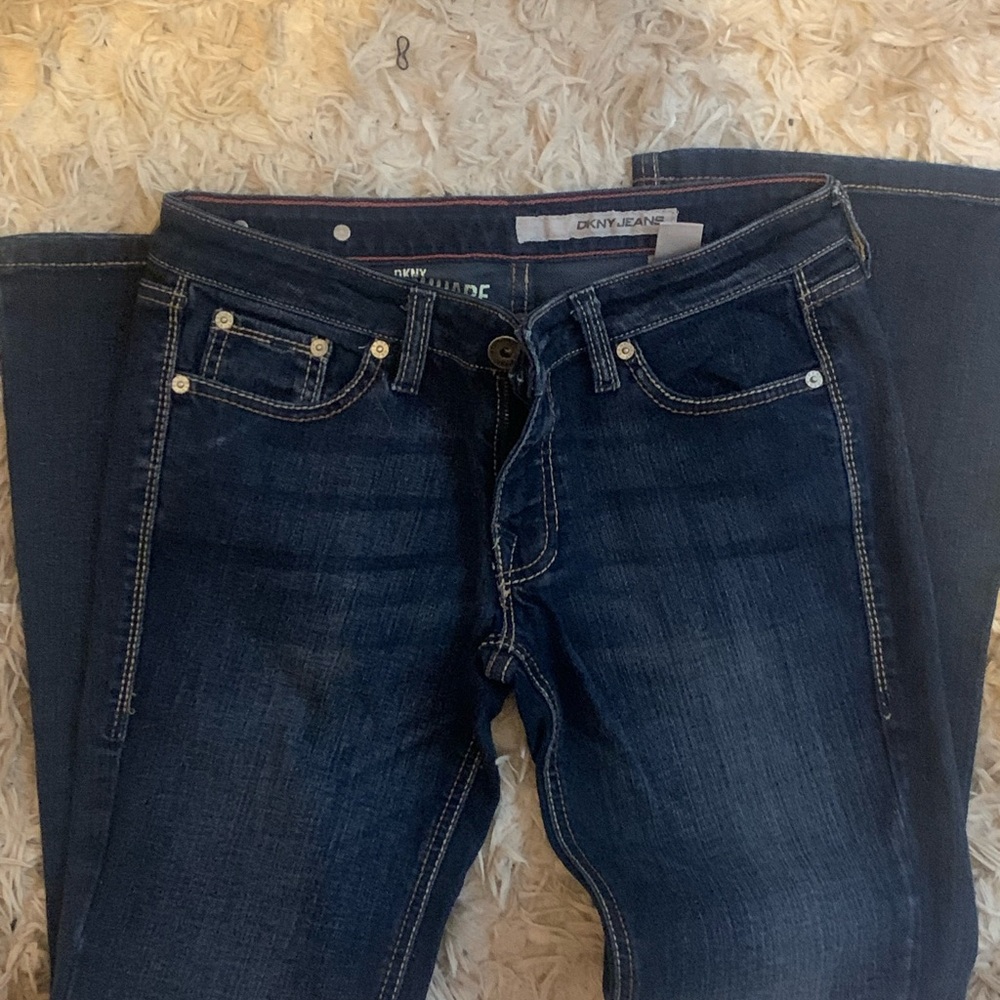 DKNY Nancy Blue Denim with Brown Accents